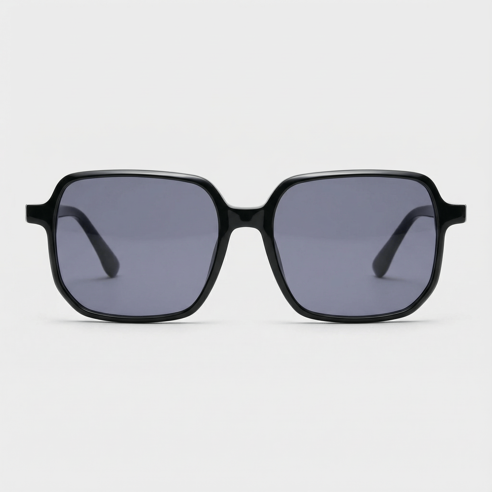 Gafas de sol de pasta Comte Gris cuadradas, vista frontal