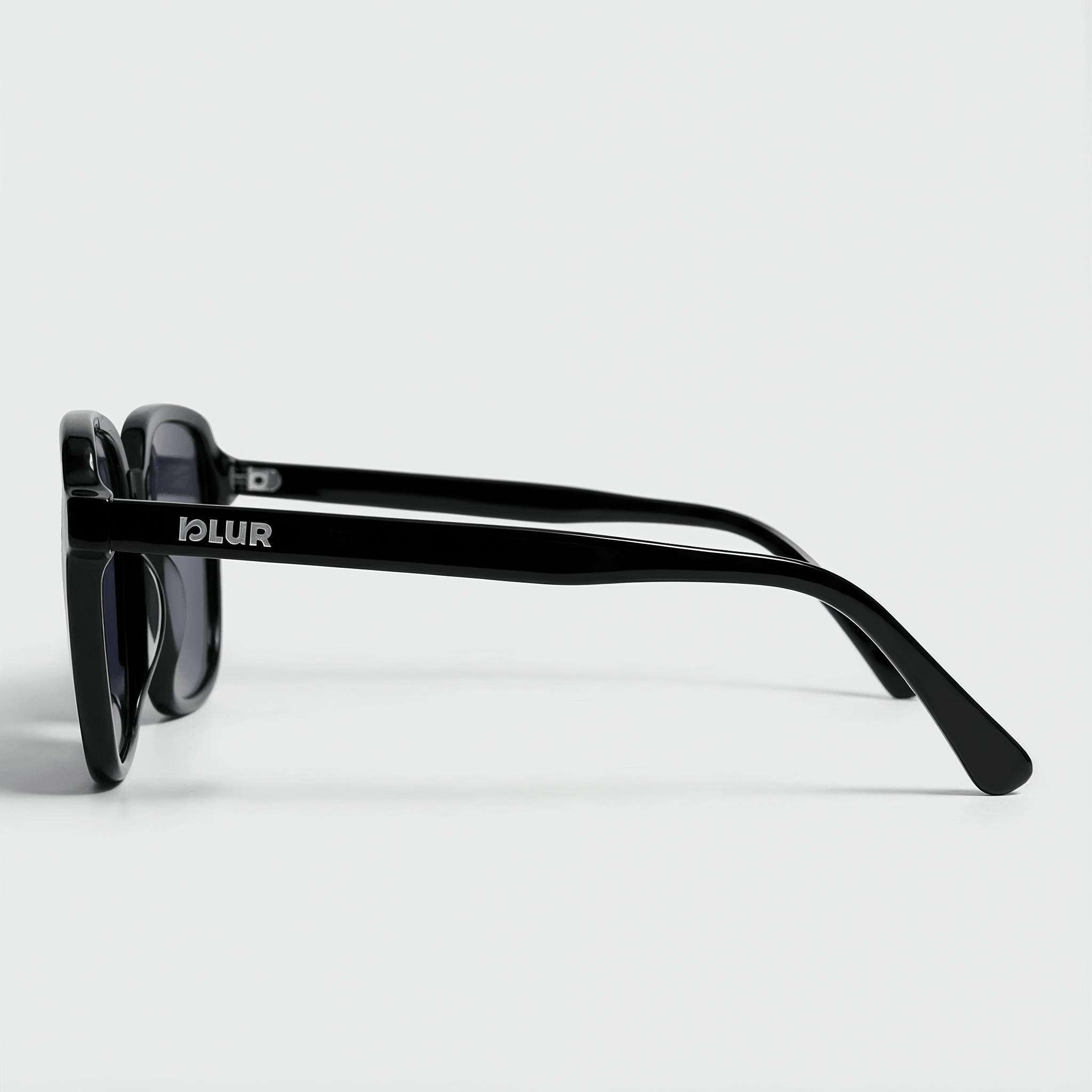 Gafas de sol de pasta Comte Gris cuadradas, vista lateral
