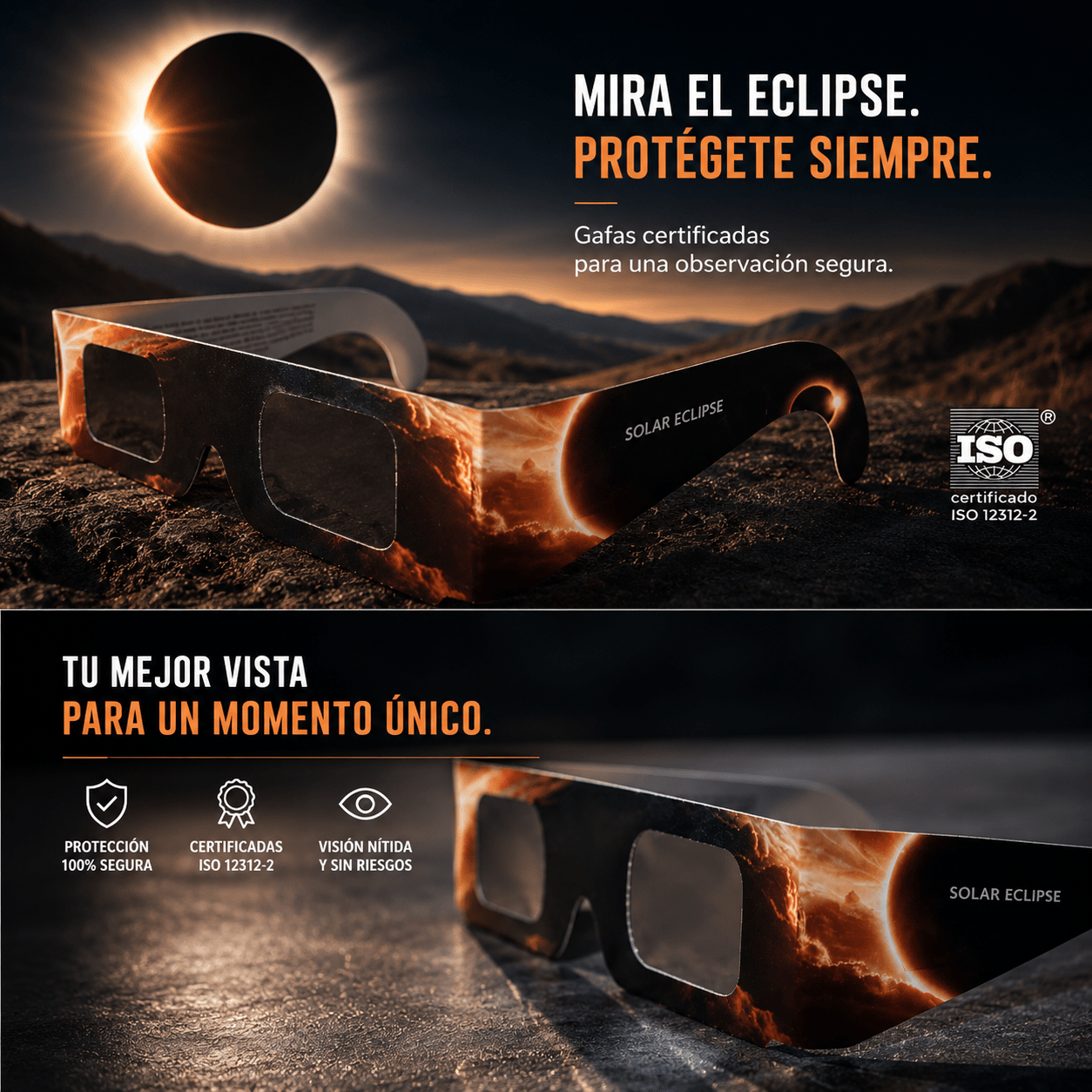 Gafas para eclipse solar ISO 12312 - 2 - Blur Eyeshop