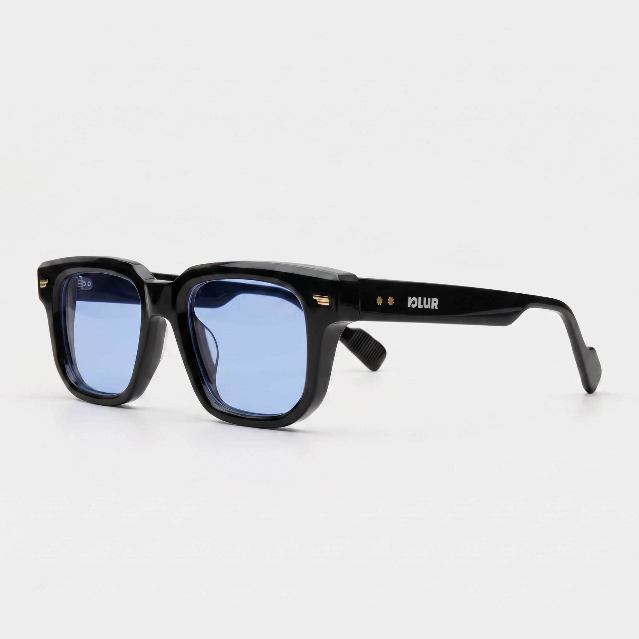 Titan Black C4 | Azul Cobalto — gafas de sol de pasta, vista tres cuartos | Blur Eyeshop